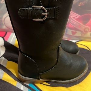 Tall black boots, size 7 toddlers